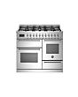 Bertazzoni Professional Series PRO106L3EXT 100cm wide Dual Fuel Range Cooker with Gas Hob - Stainless Steel 