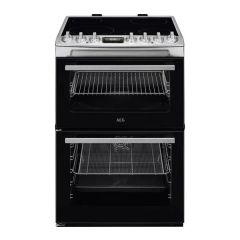 AEG 6000 SteamBake CCX6740ACM 60 cm Electric Ceramic Cooker - Stainless Steel - Ex-Display