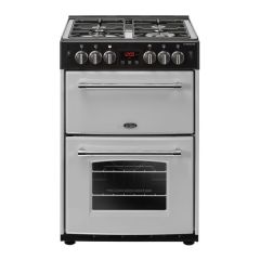 BELLING Farmhouse 60G 60cm Freestanding Gas Cooker - Silver & Black