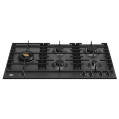 Bertazzoni P905LMODNE Modern Series 90cm Gas Hob with Left Wok Burner Matt black
