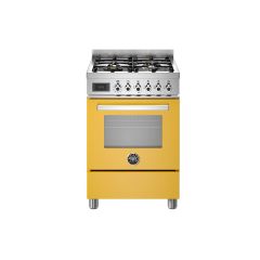 Bertazzoni PRO64L1EGIT Professional 60cm Range Cooker Single Oven Dual Fuel Gloss Yellow