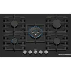 Bosch PPQ7A6I40 75cm Integrated 5 Burner Gas Hob - Black
