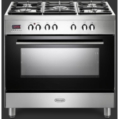 Delonghi DSR 9071-DF Modern 90cm (Dual Fuel) Single Cavity Fan Range Cooker - STAINLESS STEEL 