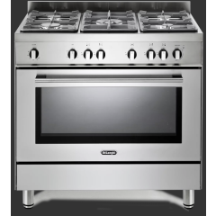 Delonghi Dsr 916-Gs Professional 90Cm Single Cavity Gas Range Cooker - Stainless Steel 