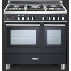 Delonghi DTR 906-DF/AN -1 Professional 90cm (Dual Fuel) Double Cavity Range Cooker - ANTHRACITE