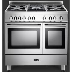 Delonghi DTR 906-G-1 Professional 90cm (Gas) Double Cavity Range Cooker - STAINLESS STEEL