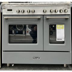 Delonghi DVTR 906-DF/SLATE Vintage 90cm (Dual Fuel) Double Cavity Range Cooker - SLATE - GRADED