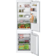 KIN86NFE0G, Built-in fridge-freezer with freezer at bottom
