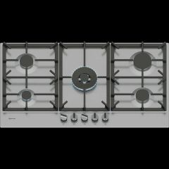 NEFF N70 T29CIR8N0 92cm 5 Burner Gas Hob Built-In, Wok Burner - Stainless Steel