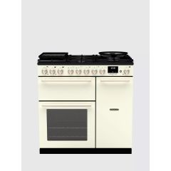 Rangemaster Longstock Deluxe 90cm Dual Fuel Range Cooker - Ivory -GRADED