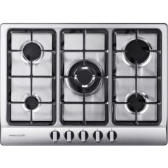 Rangemaster RMBH70HPNGSS Gas Hob 70cm 5 Burner Stainless Steel