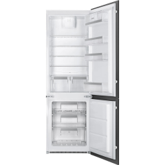 Smeg UKC8173N1F 60Cm Integrated Frost Free Fridge Freezer - Graded