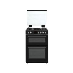Teknix TKGD60B - Black Double Oven Gas Cooker - 60cm - Black