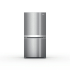 Hotpoint Total No Frost HQ9 B2L G Side-by-Side Fridge Freezer - Inox