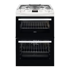 ZANUSSI ZCK66350WA 60 cm Dual Fuel Cooker - White - Graded