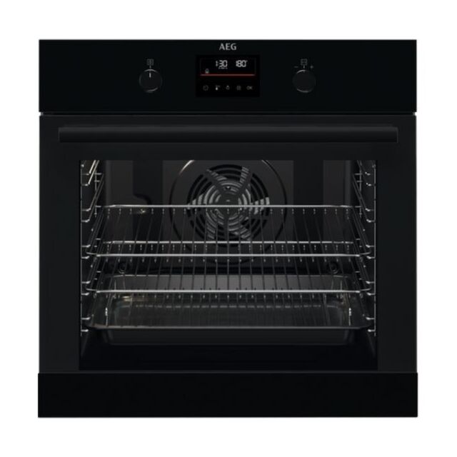 AEG SteamBake BPK355061B Electric Pyrolytic Oven - Black - EX-Display