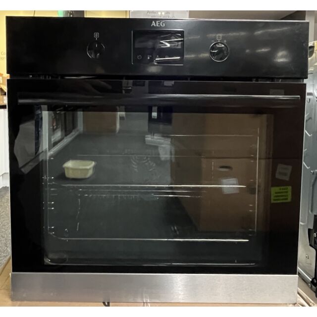 AEG SteamBake BPK355061B Electric Pyrolytic Oven - Black - EX-Display