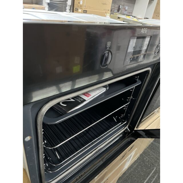 AEG SteamBake BPK355061B Electric Pyrolytic Oven - Black - EX-Display
