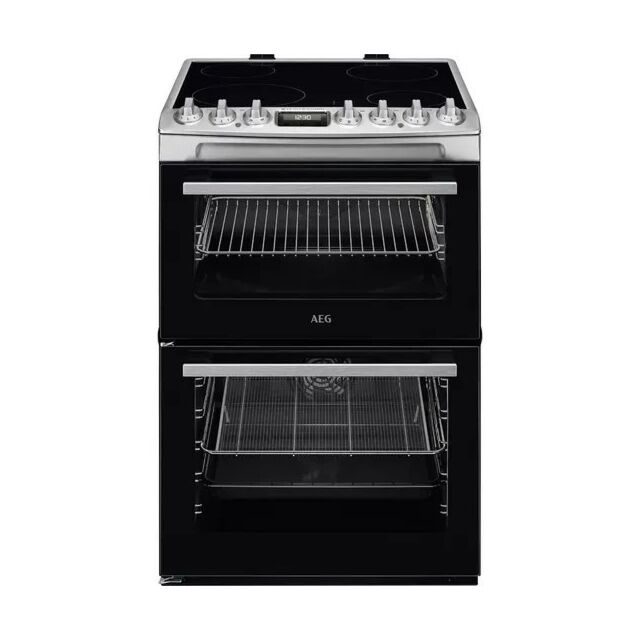 AEG 6000 SteamBake CCX6740ACM 60 cm Electric Ceramic Cooker - Stainless Steel - Ex-Display