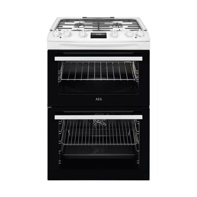 AEG CKX6540ACW Dual Fuel Cooker with Double Oven - White - Ex-Display