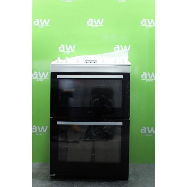 AEG CKX6540ACW Dual Fuel Cooker with Double Oven - White - Ex-Display