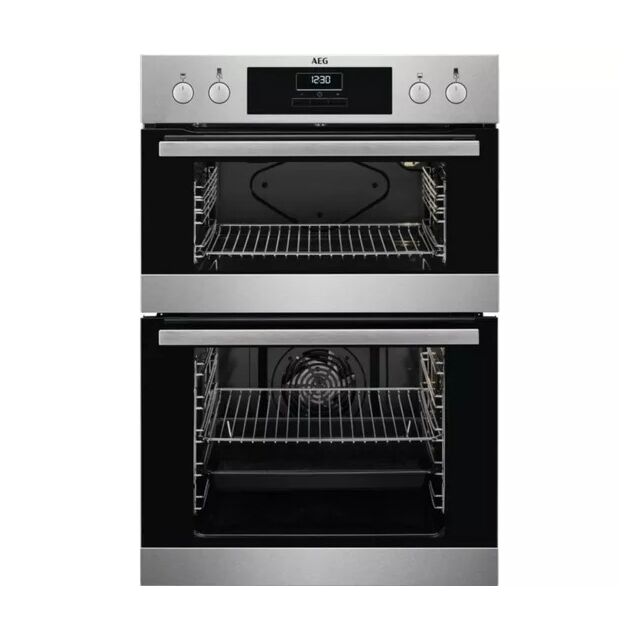 AEG DEB331010M Electric Integrated Double Oven - Stainless Steel