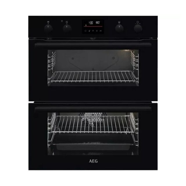 AEG SurroundCook DUB535060B Electric Built-under Double Oven - Black - Ex-Display