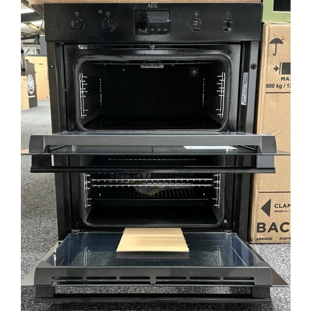 AEG SurroundCook DUB535060B Electric Built-under Double Oven - Black - Ex-Display