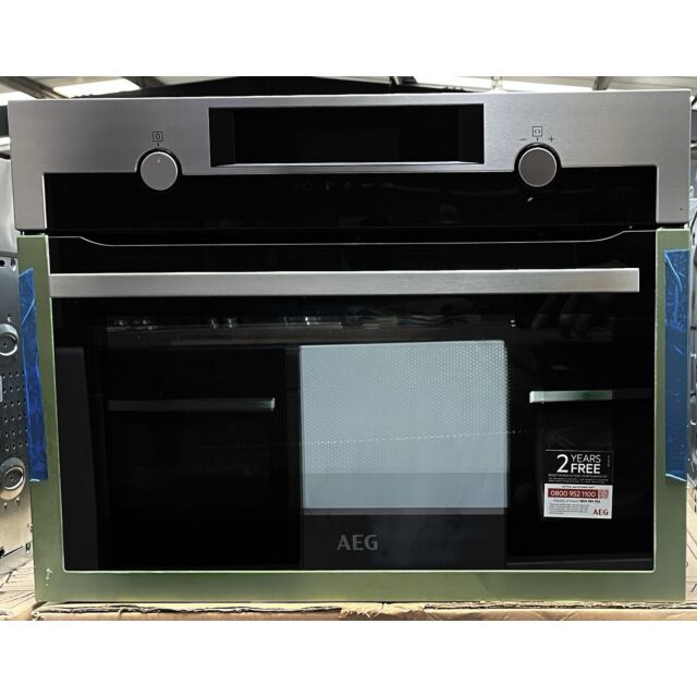 AEG CombiQuick KME565060M Built-in Combination Microwave - Stainless Steel - Ex-Display