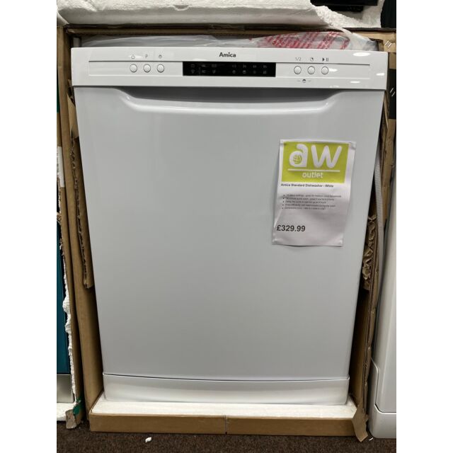 Amica ADF630WH Freestanding Full Size Dishwasher - White 