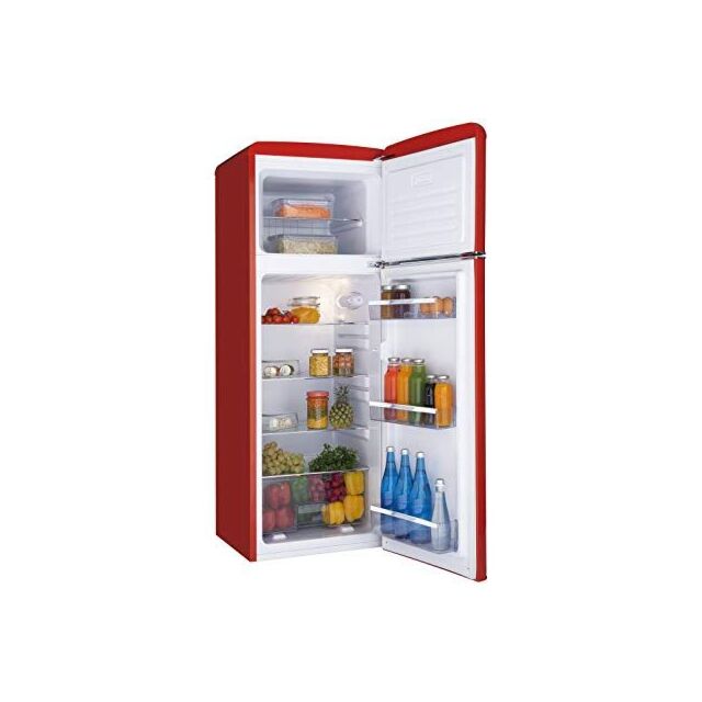 Amica FDR2213R/NBL 70/30 Retro Fridge Freezer - Retro Red - Ex-Display