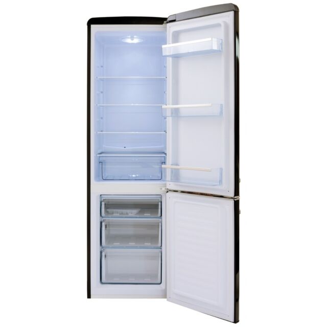 Amica FKR29653B 181cm High 70/30 Freestanding Fridge Freezer - Black