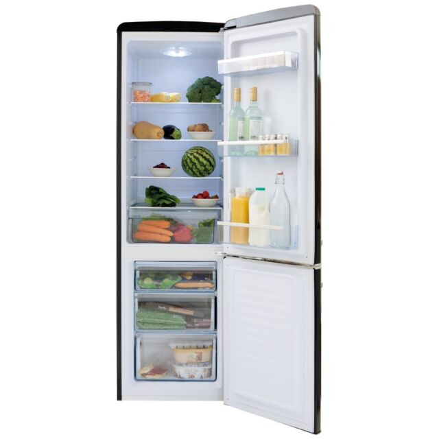 Amica FKR29653B 181cm High 70/30 Freestanding Fridge Freezer - Black