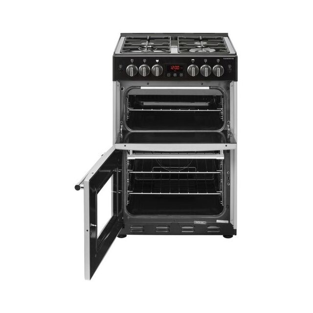 BELLING Farmhouse 60G 60cm Freestanding Gas Cooker - Silver & Black