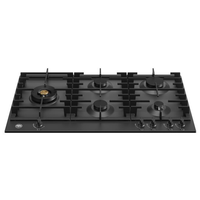 Bertazzoni P905LMODNE Modern Series 90cm Gas Hob with Left Wok Burner Matt black