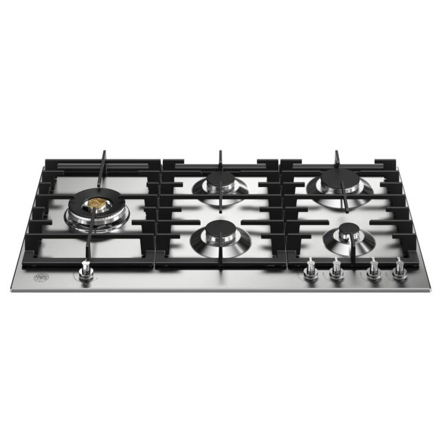 Bertazzoni P905LMODX Modern Series 90cm Gas Hob with Left Wok Burner Stainless Steel