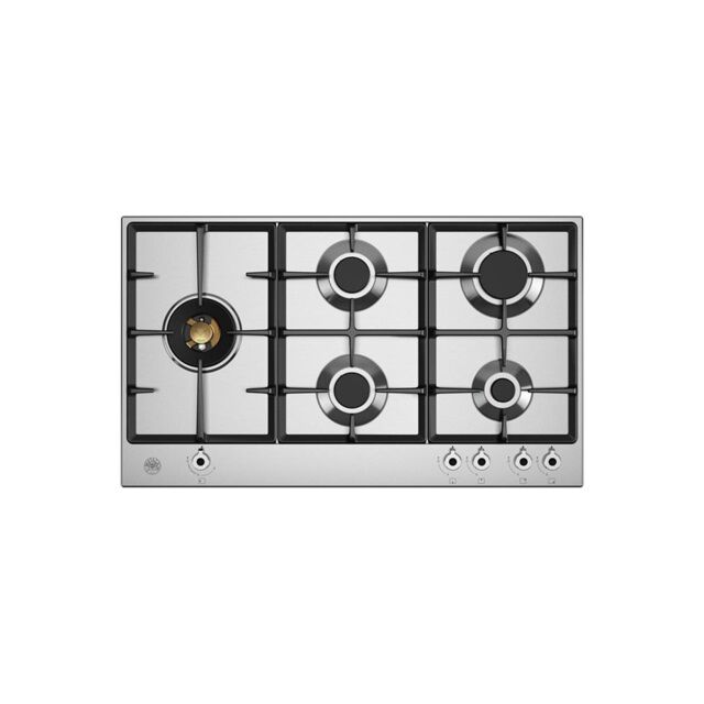 Bertazzoni P905LPROX Pro Series 90cm Gas Hob with Left Wok Burner Stainless Steel
