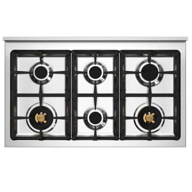 Bertazzoni Professional Series PRO106L3EXT 100cm wide Dual Fuel Range Cooker with Gas Hob - Stainless Steel 