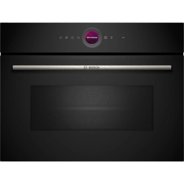 Bosch CEG732XB1B Series 8 Built-In Microwave with Grill - Black - GRADED