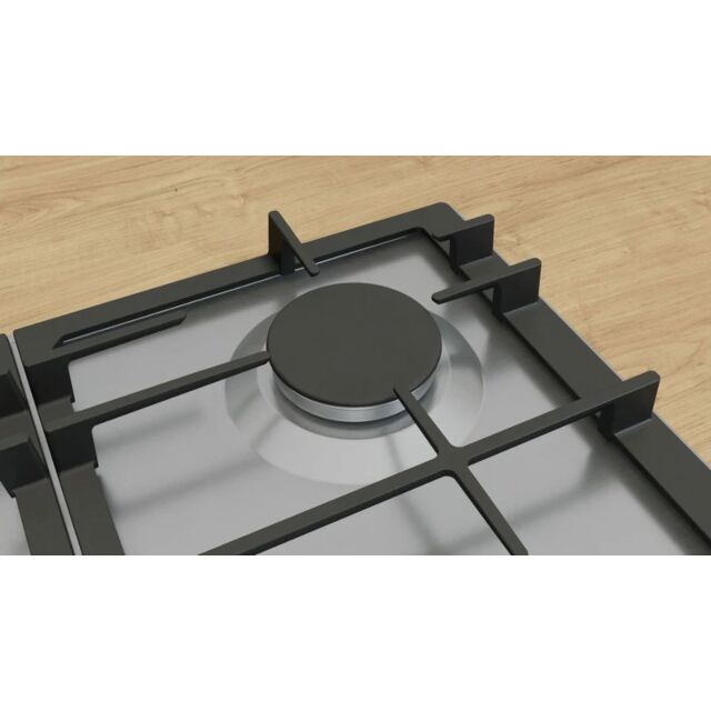 Bosch Series 6 PCR9A5I90 92cm 5 Burner Gas Hob Built-In, Wok Burner - Stainless Steel