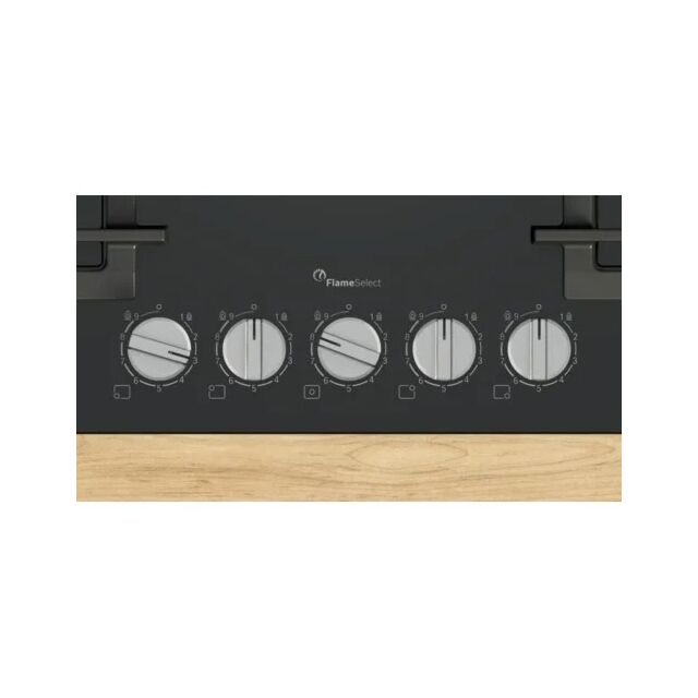 Bosch PPQ7A6I40 75cm Integrated 5 Burner Gas Hob - Black