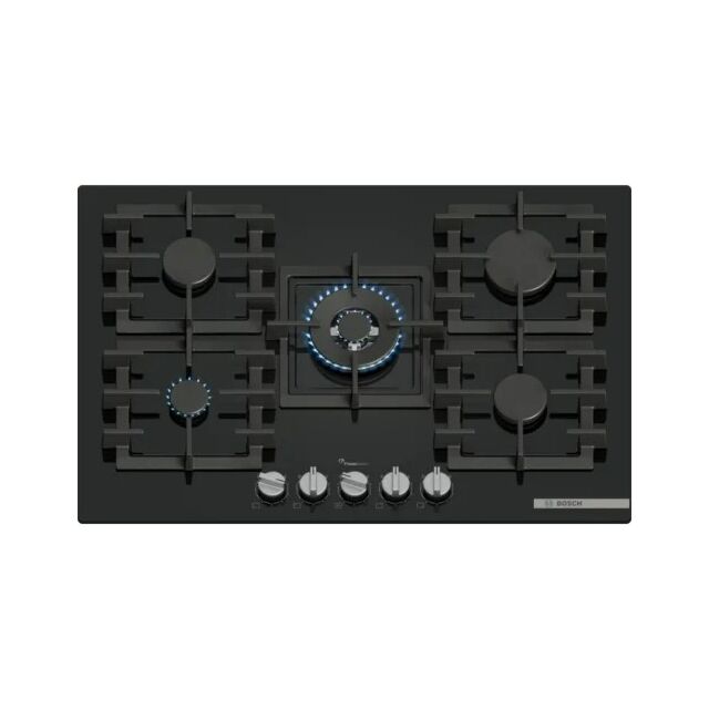 Bosch PPQ7A6I40 75cm Integrated 5 Burner Gas Hob - Black