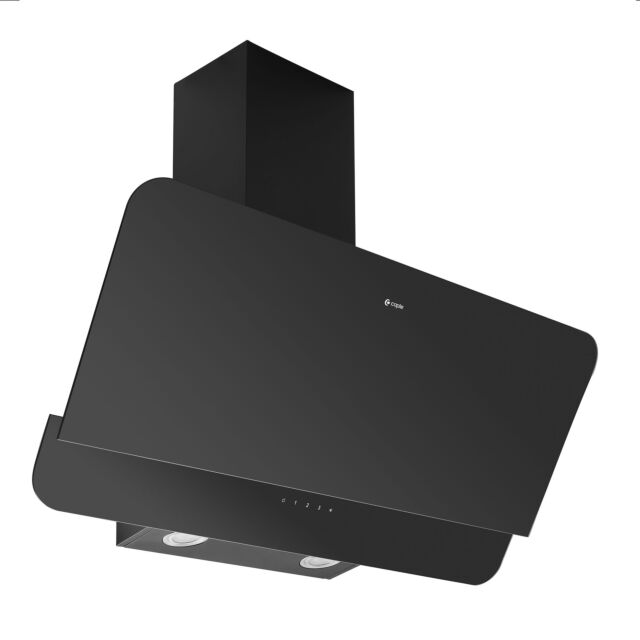 Caple ATA901 Angled Chimney Hood - Black