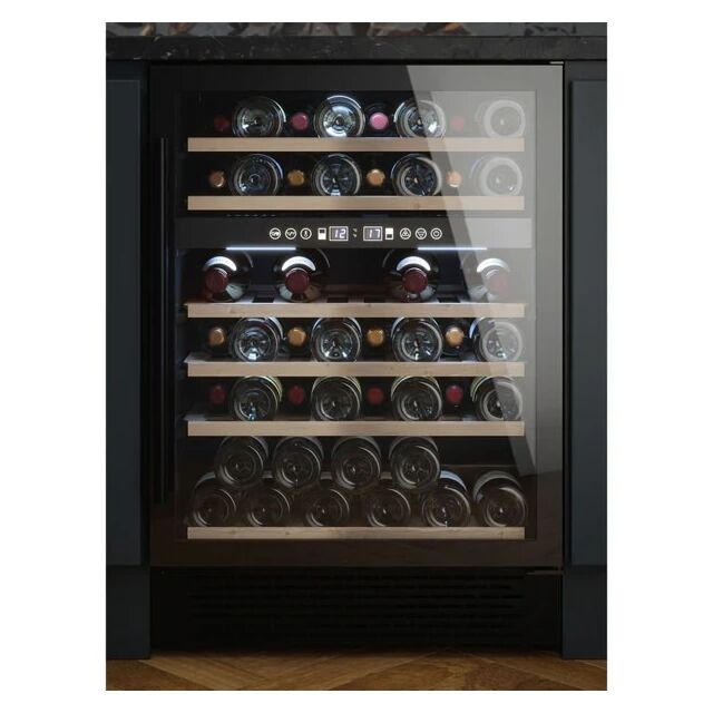 Cata UBBKWC60F - Black 51 Bottle Wine Cooler - Dual Zone - 60cm - EX-Display