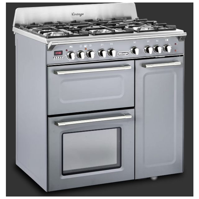 Delonghi D3VR 908-DF/SLATE Vintage 90cm (Dual Fuel) Triple Cavity Range Cooker - SLATE GREY