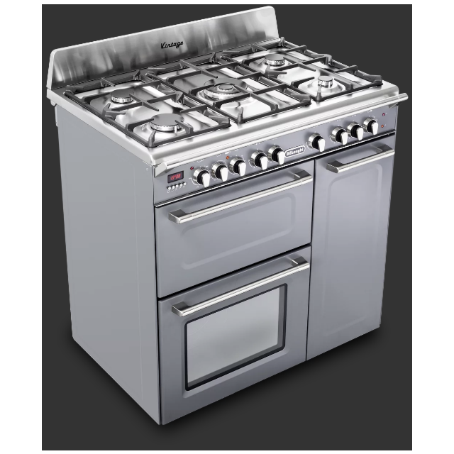 Delonghi D3VR 908-DF/SLATE Vintage 90cm (Dual Fuel) Triple Cavity Range Cooker - SLATE GREY