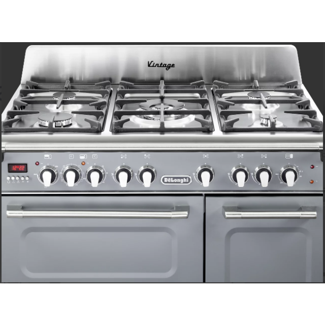 Delonghi D3VR 908-DF/SLATE Vintage 90cm (Dual Fuel) Triple Cavity Range Cooker - SLATE GREY