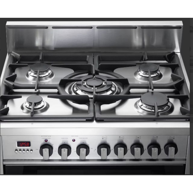 Delonghi DDC 707 DF 70 cm double oven freestanding cooker with 5 burners gas cooktop