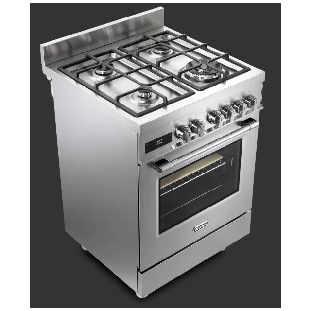 Delonghi DSC 626-MF 60cm Single Cavity Multifunction Dual Fuel Cooker - Stainless Steel