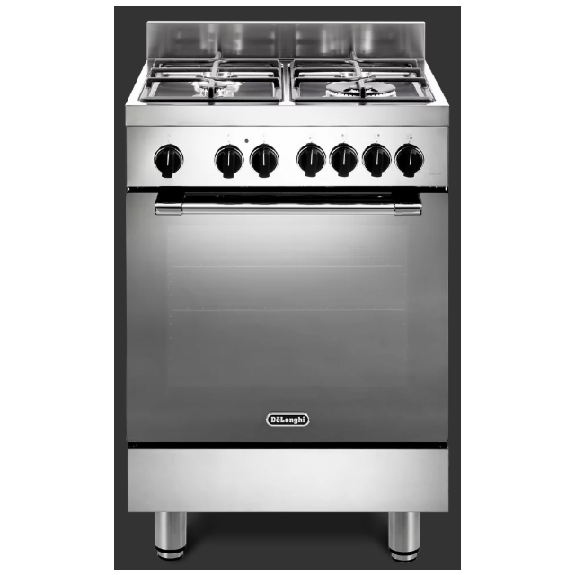 Delonghi DSC 626-MLX-1 60cm Single Cavity Multifunction Dual Fuel Cooker – Bright Steel